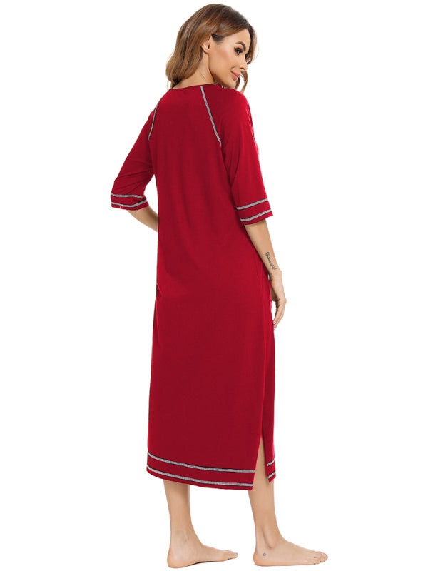 Ladies Loungewear Casual Loose Nightdress