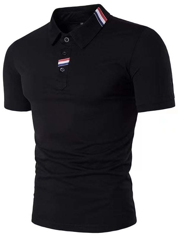 Classic Men's Solid Short Sleeve Polo Shirt