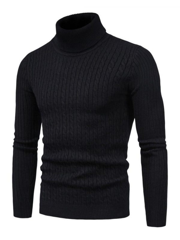 Men's knitted sweater cross-border turtleneck slim fit bottoming sweater