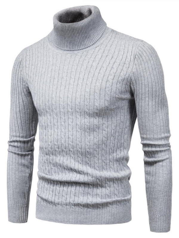 Men's knitted sweater cross-border turtleneck slim fit bottoming sweater