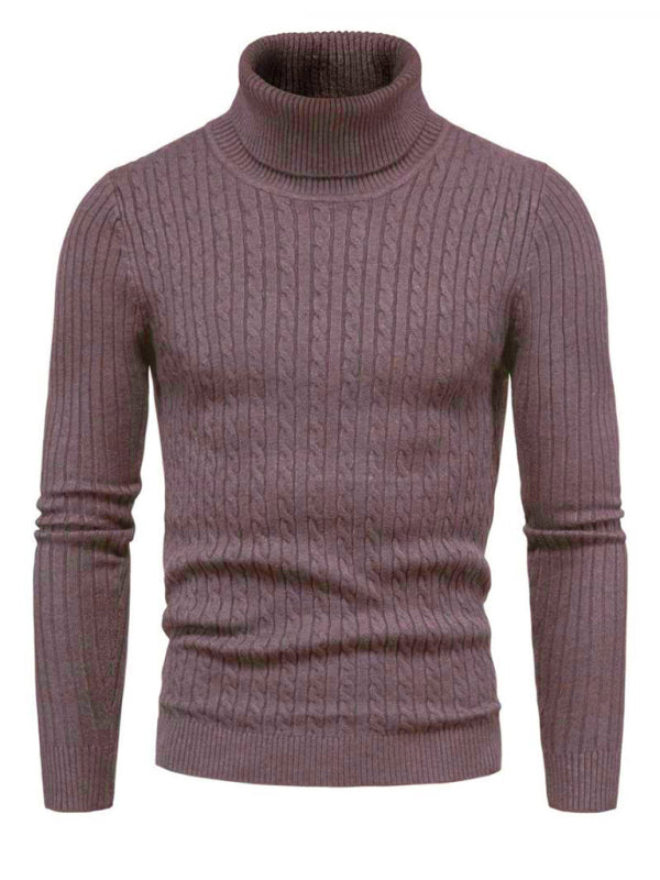 Men's knitted sweater cross-border turtleneck slim fit bottoming sweater