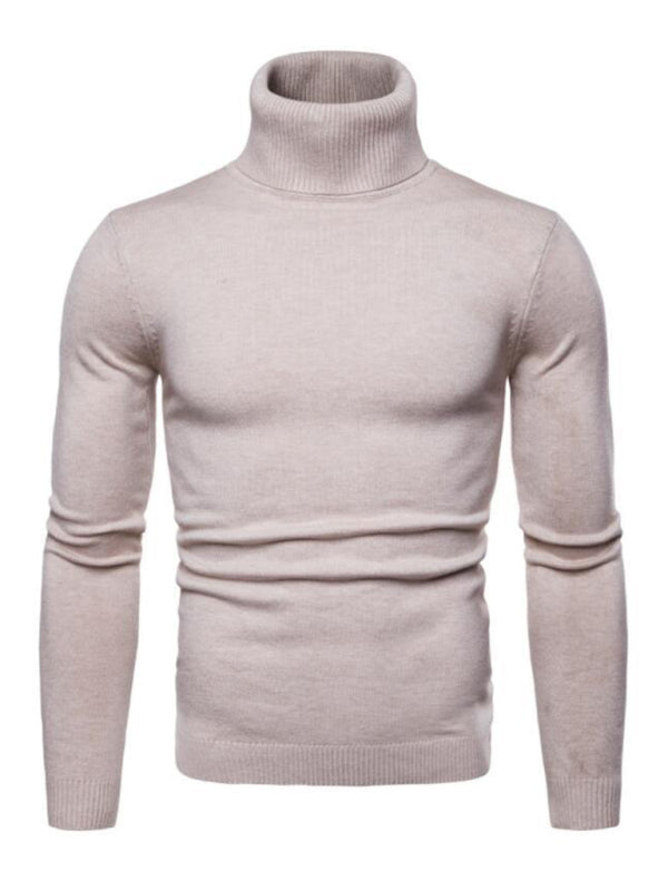 Lapel collar all-match wool men's thick bottoming knitted sweater