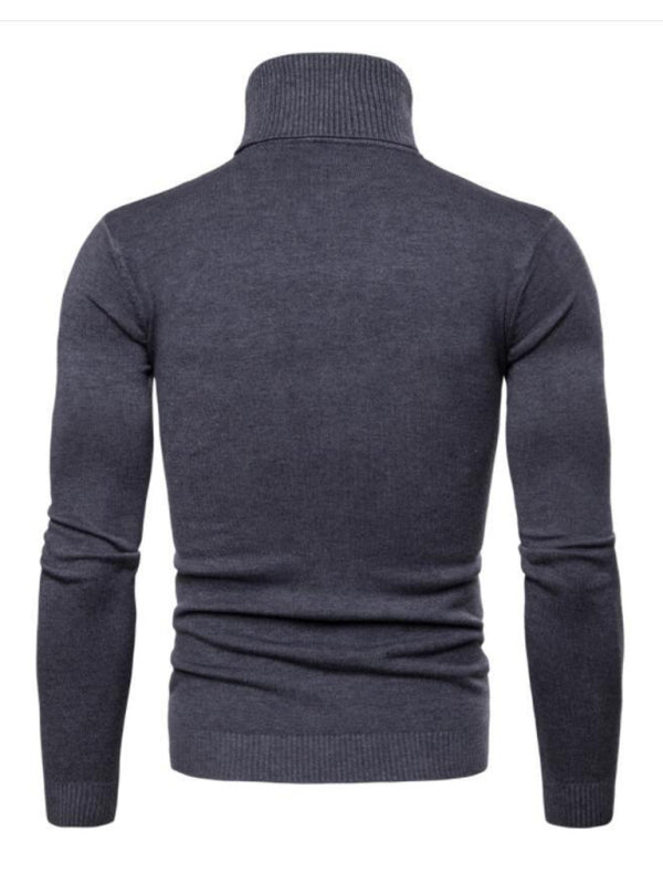 Lapel collar all-match wool men's thick bottoming knitted sweater