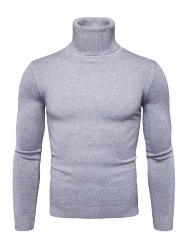 Lapel collar all-match wool men's thick bottoming knitted sweater