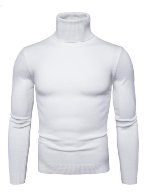 Lapel collar all-match wool men's thick bottoming knitted sweater