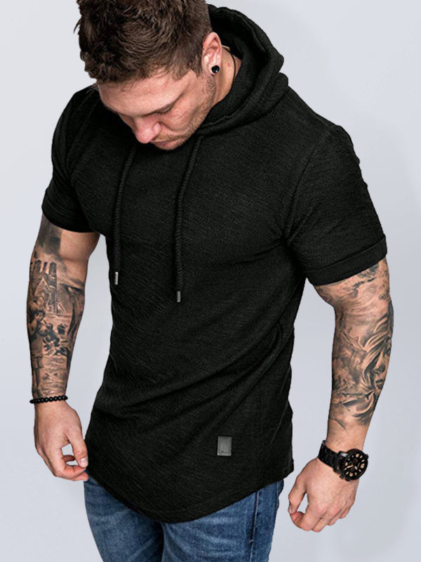 Men's short-sleeved T-shirt sports casual sweater men's hoodie