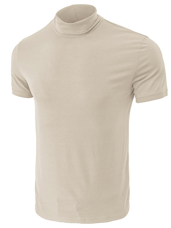 Men's turtleneck all-match bottoming short-sleeved t-shirt