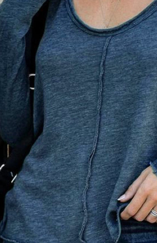 Women'S Casual V-Neck Long-Sleeved Top