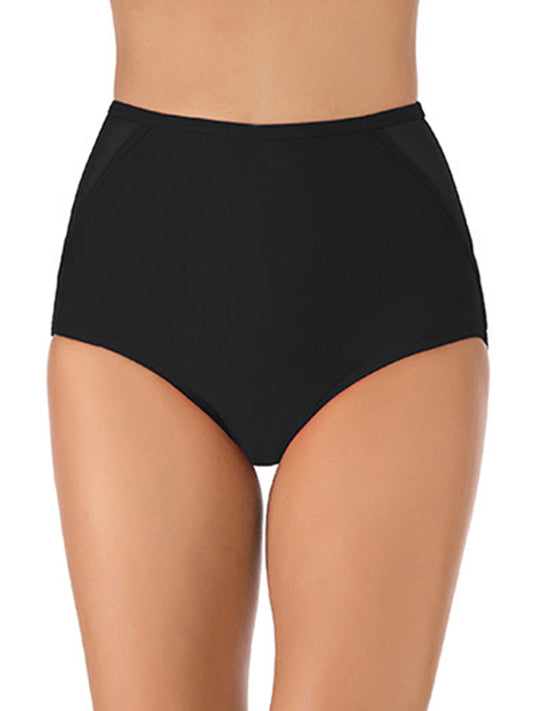 Women's High Elasticity Solid Nylon Swim Bottoms for Spring-Summer Leisure