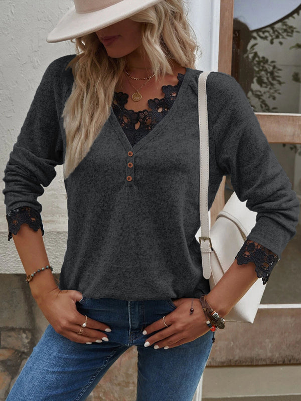 New stitching knitted sweater cashmere sweater T-shirt