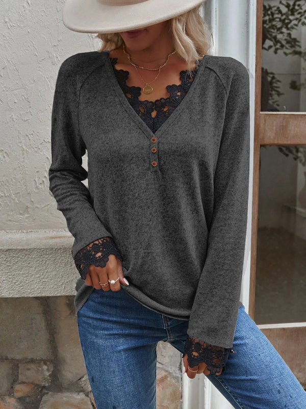 New stitching knitted sweater cashmere sweater T-shirt