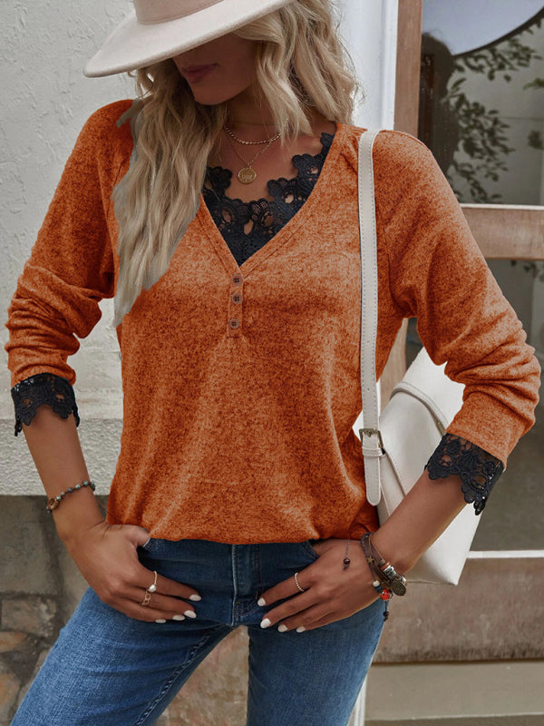 New stitching knitted sweater cashmere sweater T-shirt