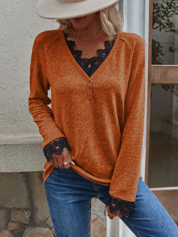 New stitching knitted sweater cashmere sweater T-shirt
