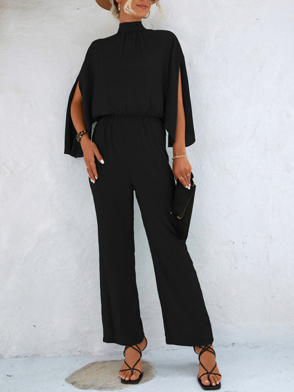 Fashion women's new stand collar jumpsuit