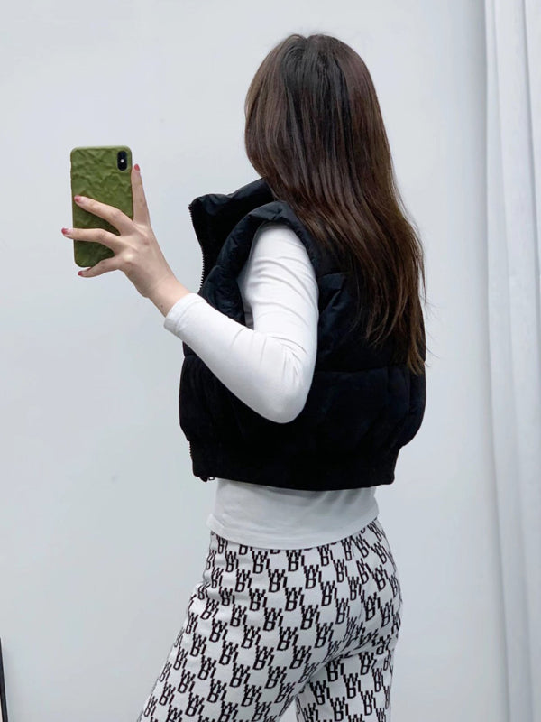 New women's street fashion urban casual cotton vest vest