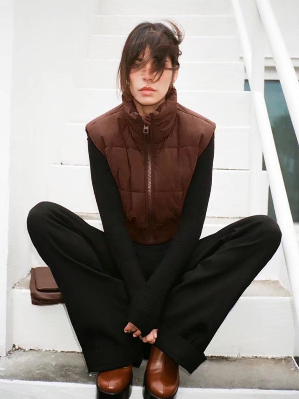 New women's street fashion urban casual cotton vest vest