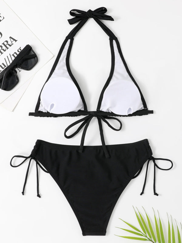 Women's Stylish Self Design Knit Bikini