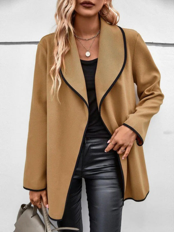 Women's Elegant Long Sleeve Loose Woolen Jacket