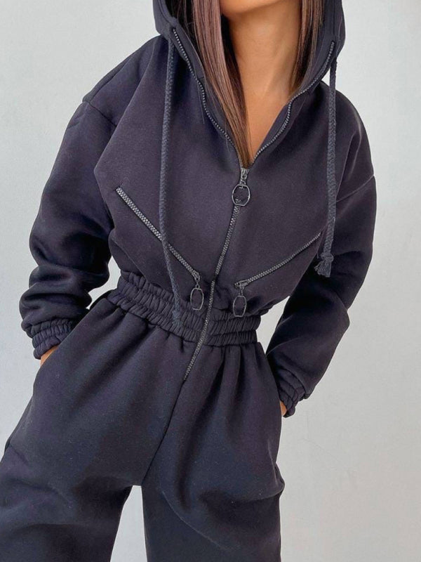 Title: Women Zip Up Casual Tracksuit Set