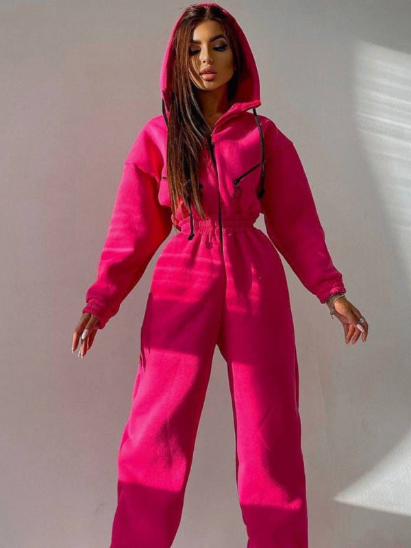 Title: Women Zip Up Casual Tracksuit Set