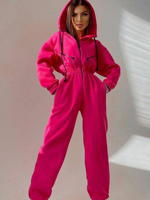 Title: Women Zip Up Casual Tracksuit Set