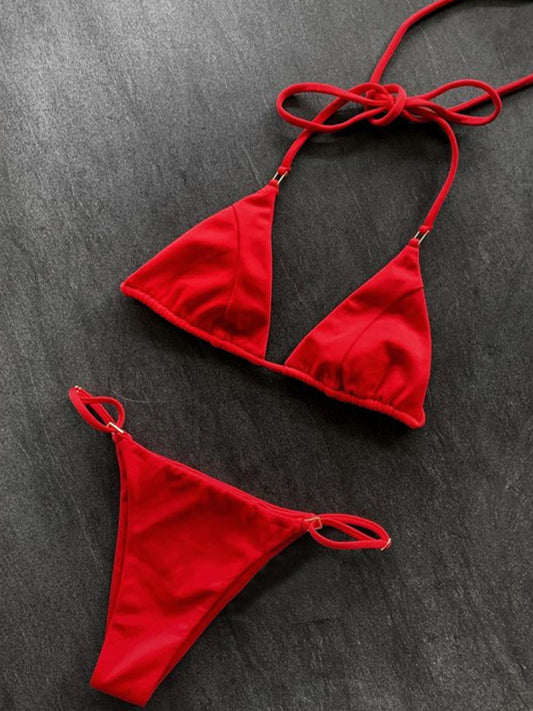 Women's three-point swimsuit sexy split bikini