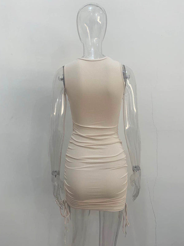 New slim fit hip-hugging vest dress