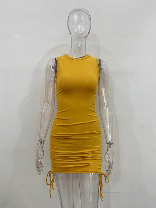 New slim fit hip-hugging vest dress