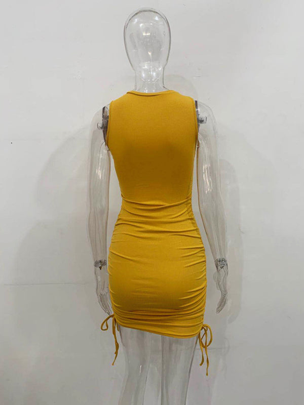 New slim fit hip-hugging vest dress