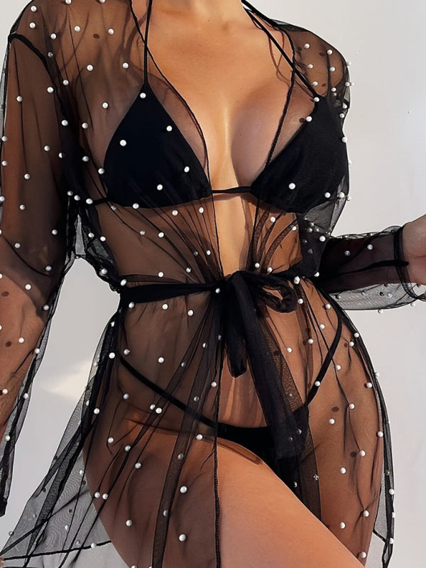 Vacation sun protection jacket bikini top swimsuit beach cover-up