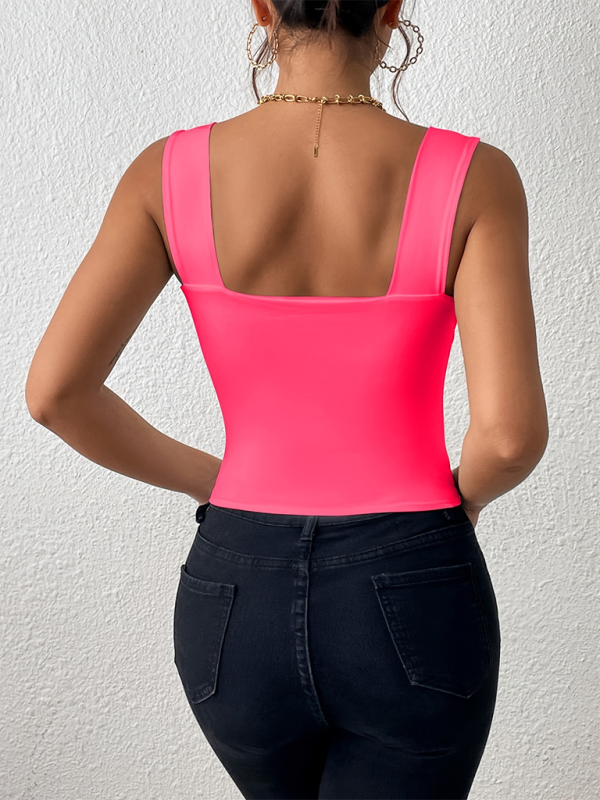 New camisole wide shoulder strap sexy slim hot girl sleeveless top