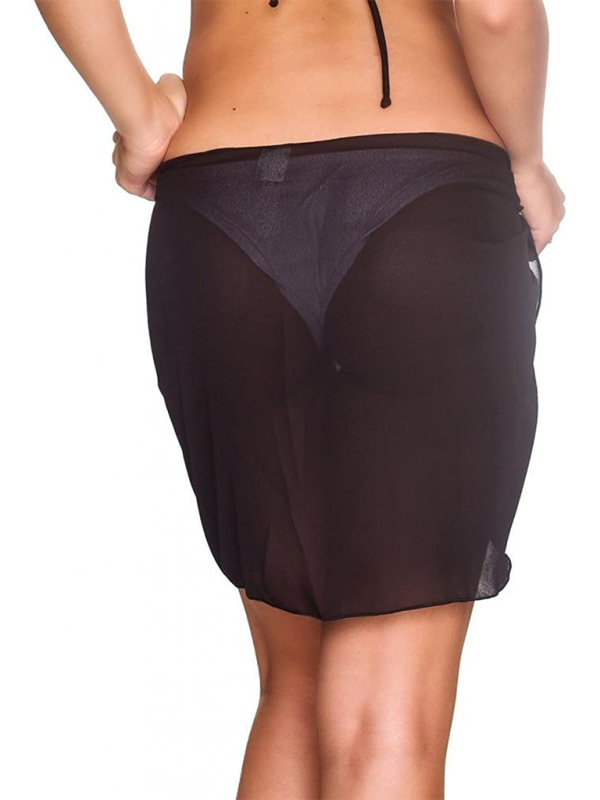 Women's Bikini Cover Up Shirt Beach Wrap Dress Chiffon Skirt Apron