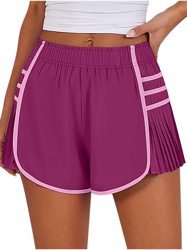 Ladies new style sports quick-drying pleated shorts