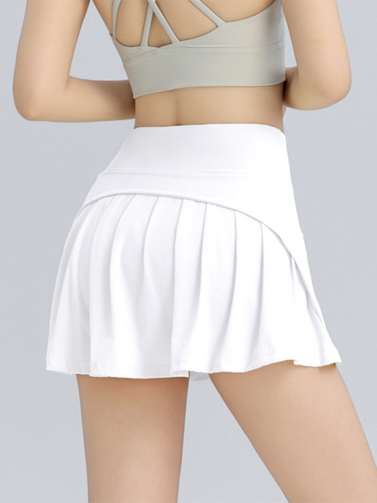 Sports short skirt anti-exposure high waist hip lifting running tennis skirt breathable A-line skirt