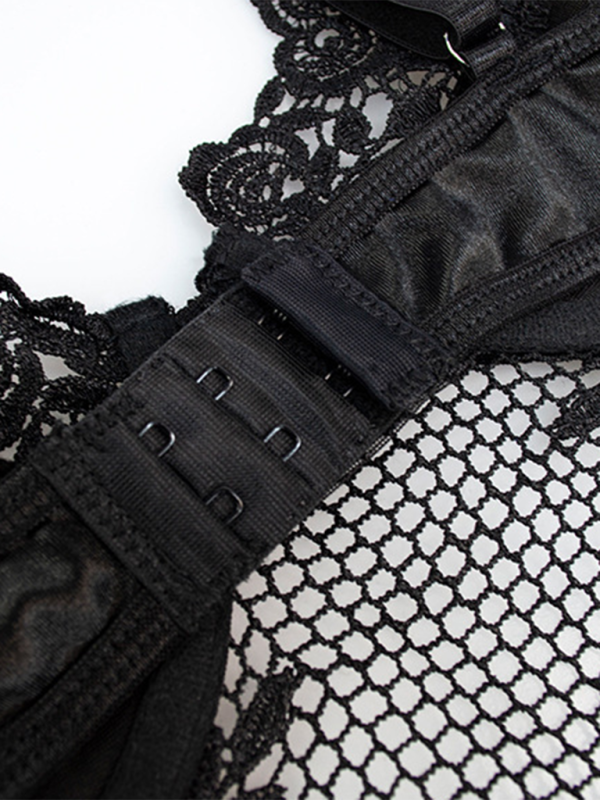 Halloween erotic lingerie bunny girl Christmas lace sexy three-piece garter jumpsuit