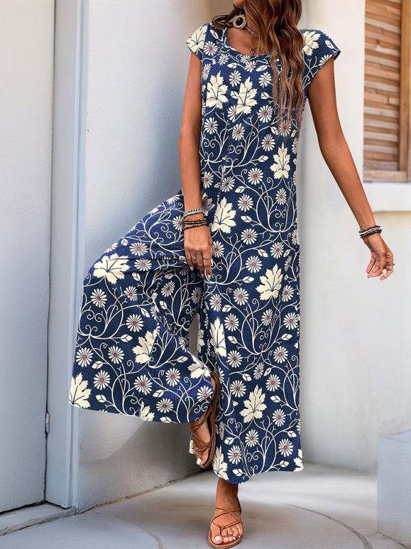 Printed wide-leg jumpsuit